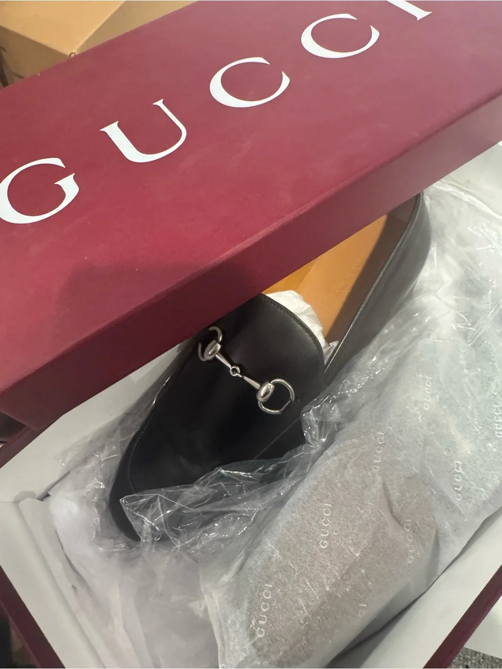 Gucci Black Leather Horsebit Loafers - Men